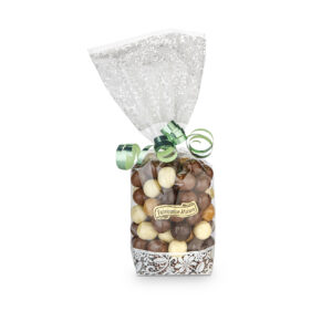 Sachet bille céréale enrobé de chocolat lait, chocolat noir, vanille, café, caramel. Fabrication artisanale