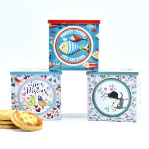 Petite boite métallique bretagne - galette bretonne et palet breton