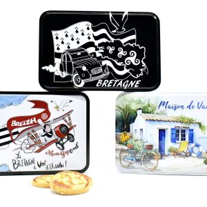 Boîte métallique bretagne - mam rigoud bretagne, en route pour la bretagne party, dans le breton tout est bon avec des galettes bretonnes
