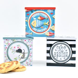 Petite boite métallique bretagne - galette bretonne et palet breton