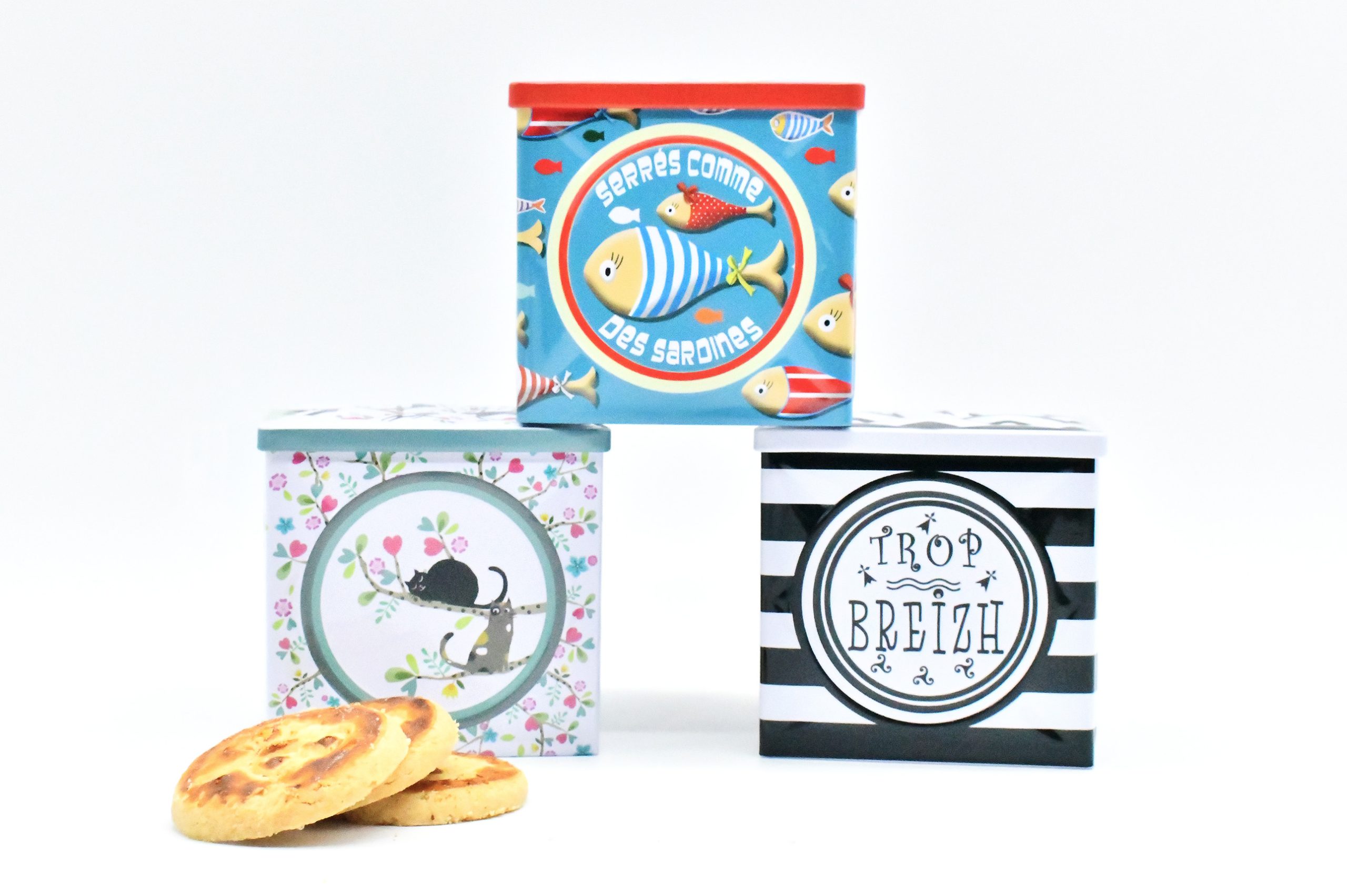 Petite boite métallique bretagne - galette bretonne et palet breton