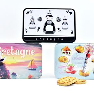 Boîte métallique bretagne - mam rigoud bretagne, en route pour la bretagne party, dans le breton tout est bon avec des galettes bretonnes