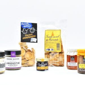 composition - sucré - salé - rillette - saint jacques - sardine - tomate - basilic - creme - salidou - confiture - fraise - plougastel - biscuit - beurre - galette