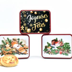 Boîte sucrette de noël - petite galette beurre fleur de sel