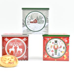 Petite boite métallique de noël - galette bretonne et palet breton